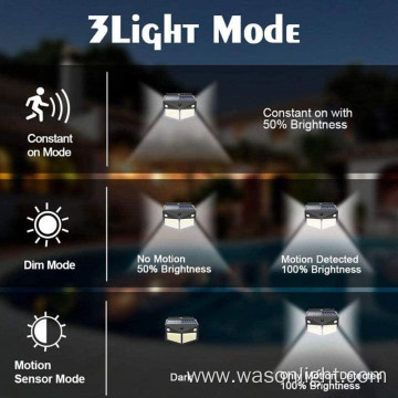 2021 Upgraded Solar Light Outdoor 260LED, Wireless Solar Motion Sensor Light With 6 Sides Led For Yard Garden Pathway And Fence